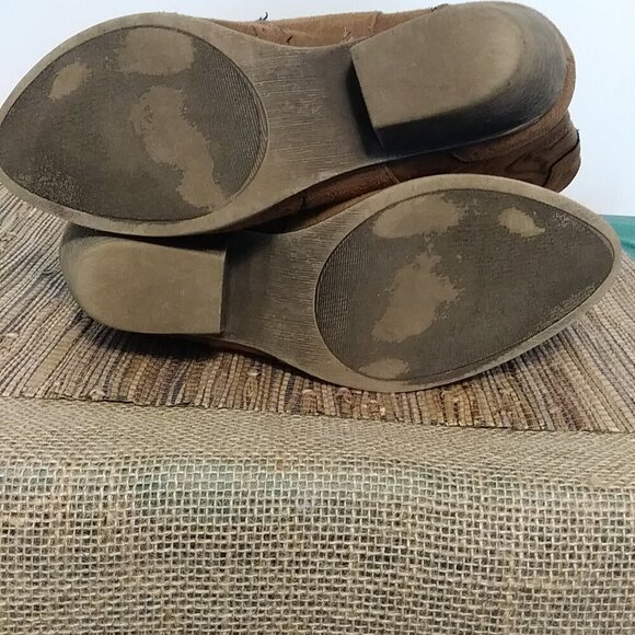 Women's "Sugar Tammy" Brown Faux Suede Boots Size 8.5M - Picture 10 of 13